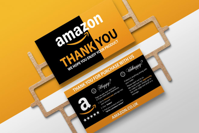 I will design amazon thank you card,product insert within 3 hours