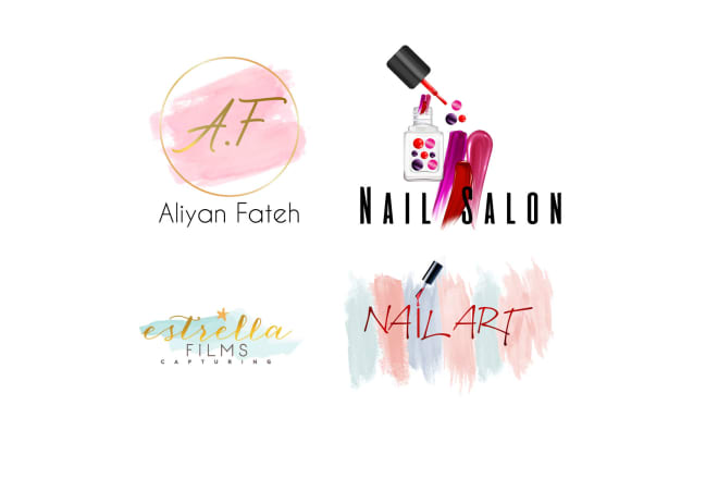 I will design an elegant watercolor signature and salon logo