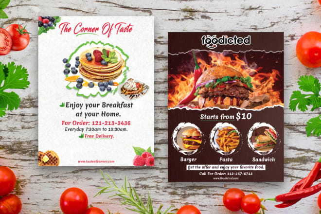 I will design attractive food flyers,restaurant flyer,menu