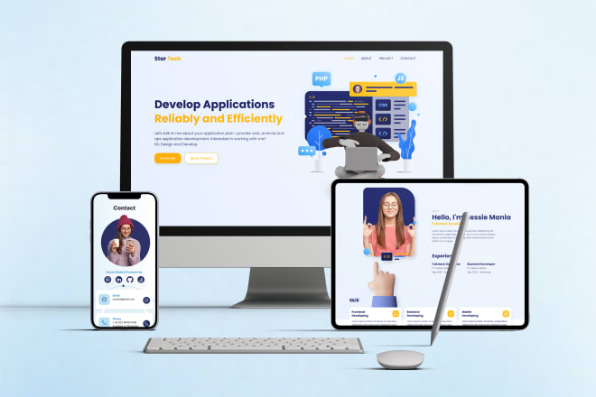 I will design awesome portfolio landing page figma ui ux design