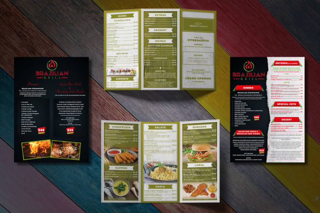 I will design awesome restaurant menu, flyer, poster and menu board