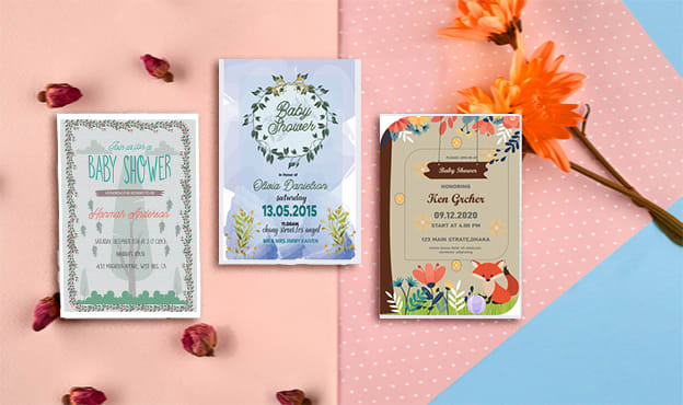 I will design beautiful baby shower invitation within 4 hours