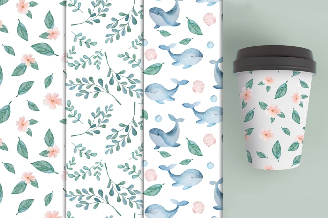 I will design beautiful hand drawn patterns for fabric or wallpaper