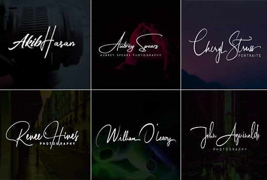 I will design beautiful initial signature logo for your name