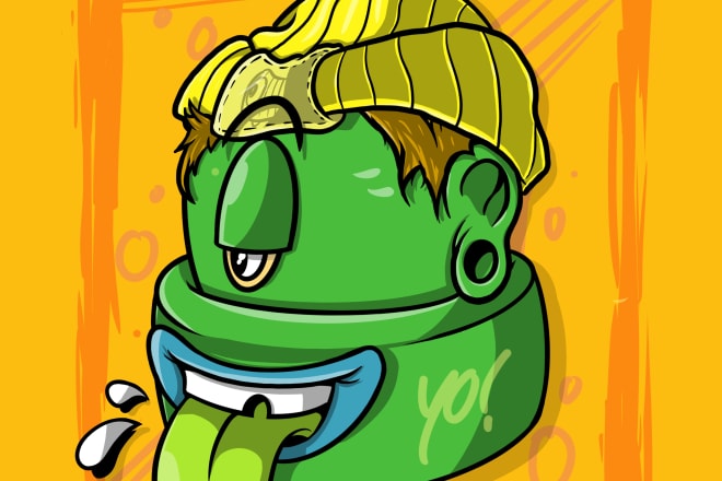 I will design charachter cartoon with graffiti style by request