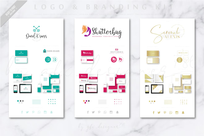 I will design complete social branding of signature logo kit