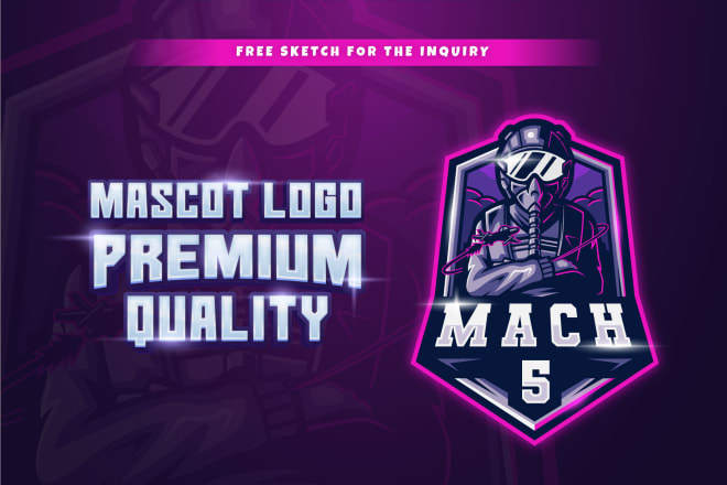 I will design cool mascot logo for team, twitch, esport