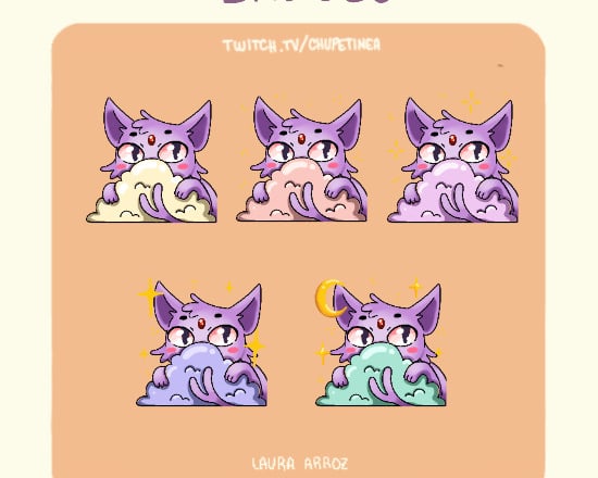 I will design custom emotes and sub badges