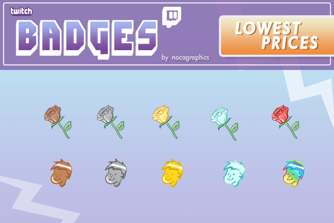 I will design custom twitch badges for you in any style