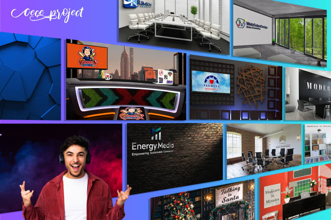 I will design customized virtual background for zoom and more