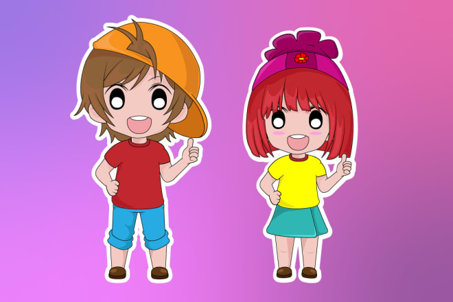I will design cute chibi anime style cartoon