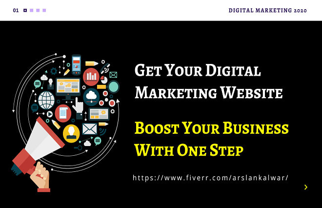 I will design digital marketing agency website with wordpress