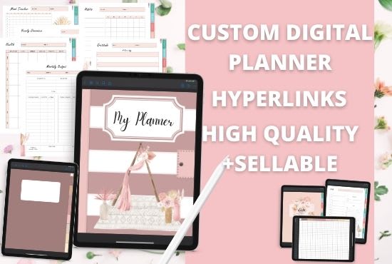 I will design digital planner for you or etsy