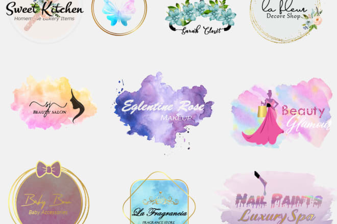 I will design feminine,stylish,luxury,girly logo for you