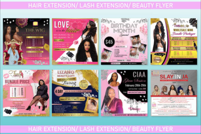 I will design hair extension, salon, beauty, women flyer
