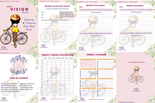 I will design high quality full journal, planner, tracker etc