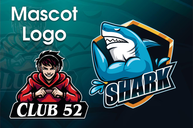 I will design logo for gaming, twitch, youtube, app with your cartoon