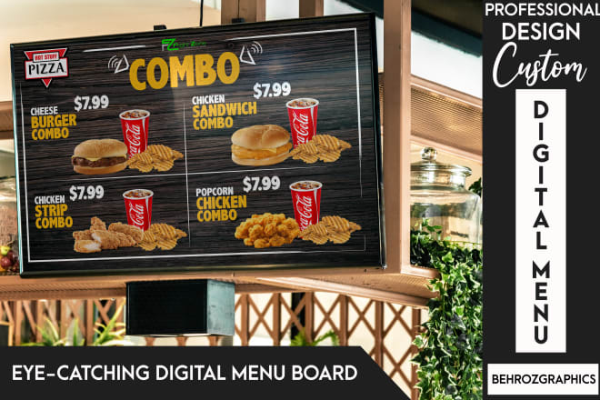 I will design modern digital menu for restaurant, spa, and gym