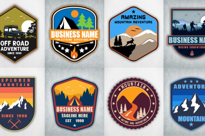 I will design outdoor rustic adventure logo