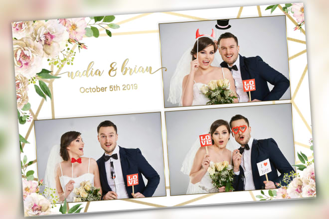I will design photo booth template, photo sripe, xbdr, png