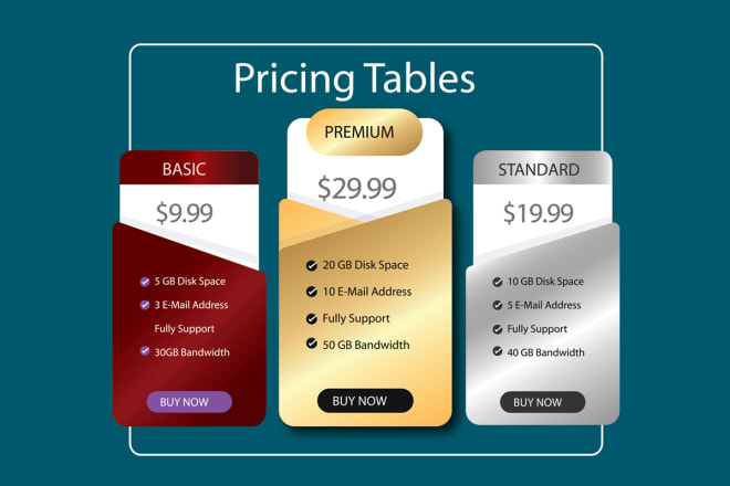 I will design price list, checklist, menu list, and pricing table