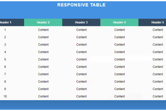 I will design pricing table, web form using html, css, bootstrap