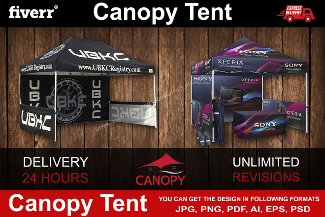 I will design professional and creative canopy tents for your business
