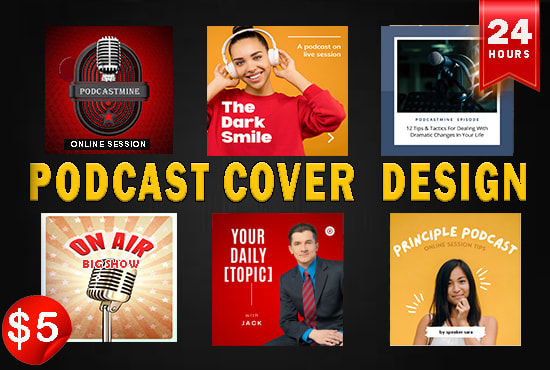 I will design professional itunes podcast cover artwork and logo
