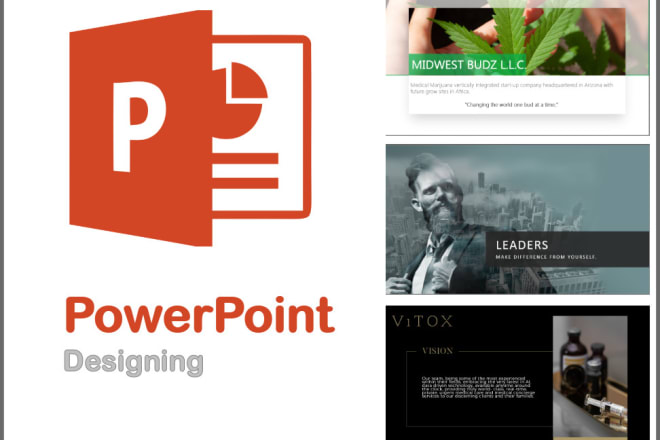 I will design professional powerpoint slides for you