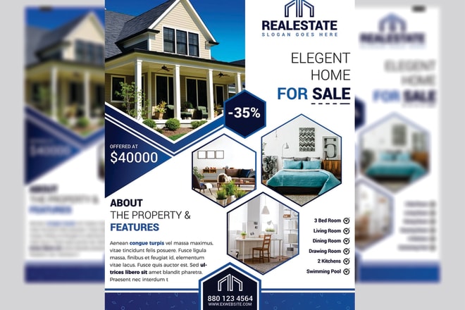 I will design professional real estate flyer