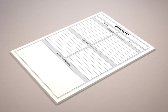 I will design professional worksheet for you