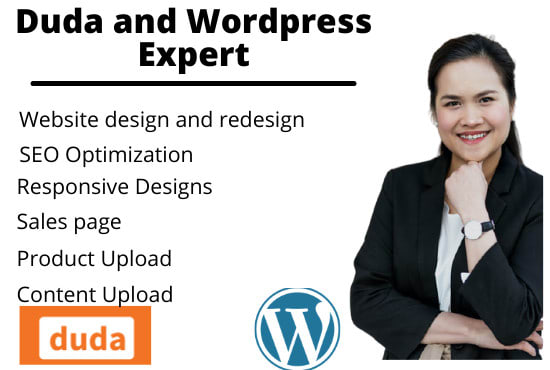 I will design redesign duda website and wordpress redesign