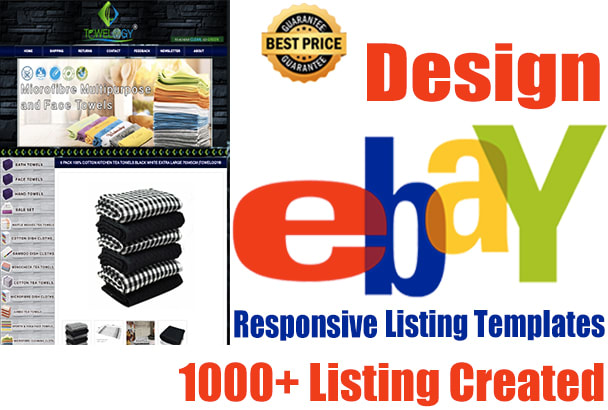 I will design responsive professional ebay listing template