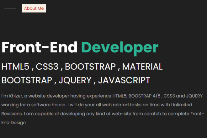 I will design responsive website with HTML, CSS and bootstrap