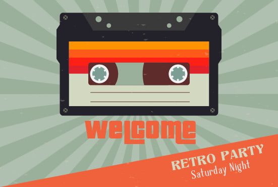 I will design retro graphic designs