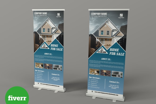 I will design roll up banner, retractable banner, stand banner