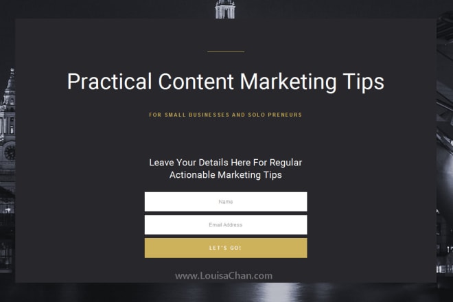 I will design, setup your opt in page, form page, landing page