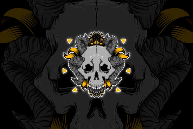 I will design skull logo mascot and illustration