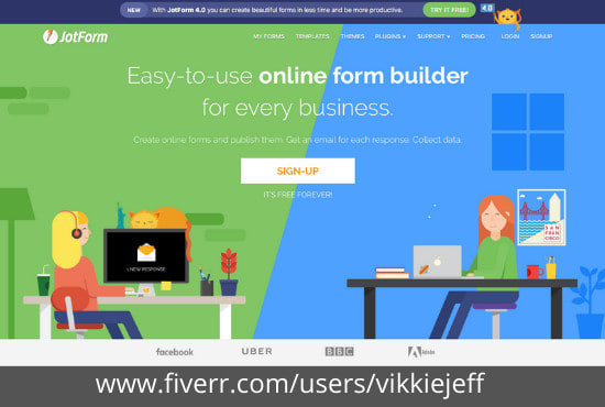 I will design smart and responsive jotform google form survey form microsoft type form