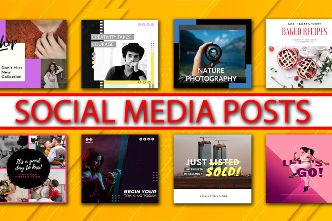 I will design social media posts graphics for facebook, instagram