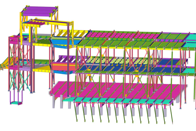 I will design steel structures and shop drawings on tekla