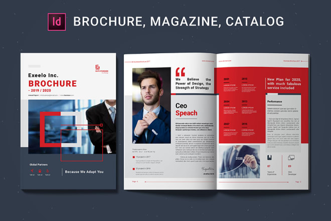 I will design stylish catalog, magazine, company profile and business brochure