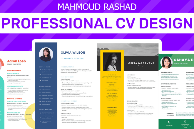 I will design the CV professionally