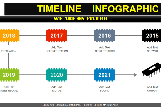 I will design timeline infographics in only 12 hours