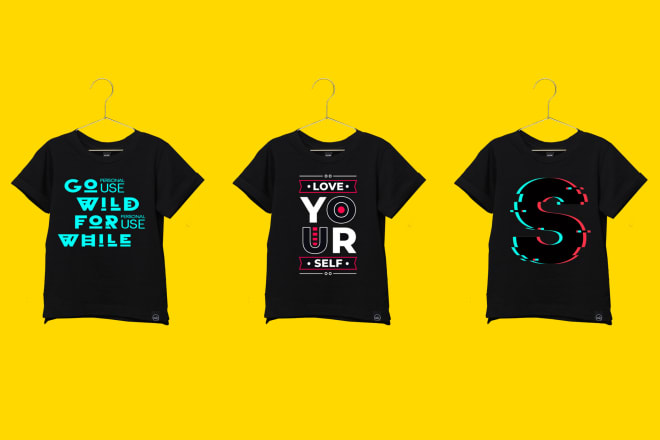 I will design typography logo and text for t shirt
