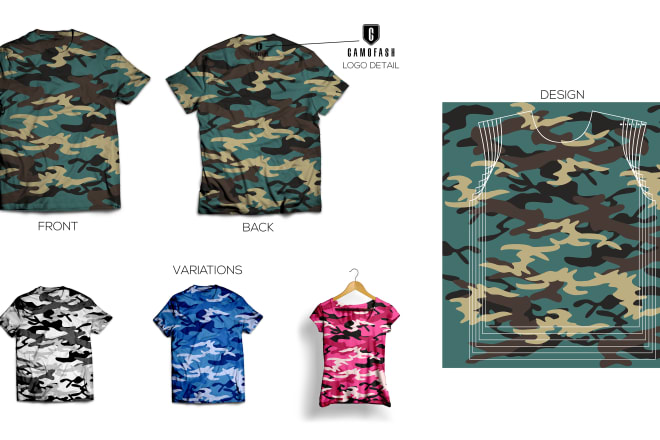 I will design unique camouflage print