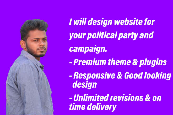 I will design website for your political party and campaign