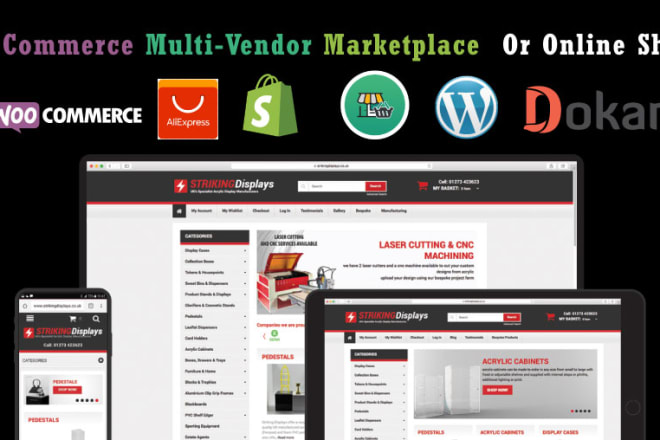 I will design woocommerce ecommerce multi vendor website
