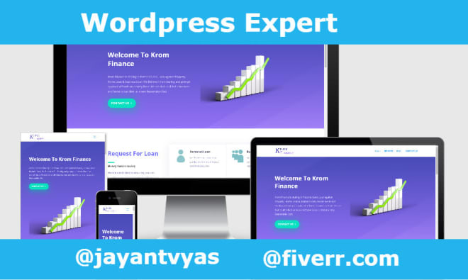 I will design wordpress website with eye catchy design