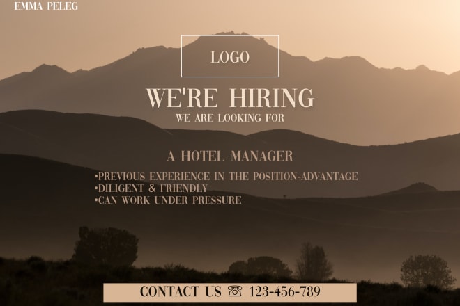 I will design you a perfect hiring flyer